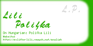 lili polifka business card